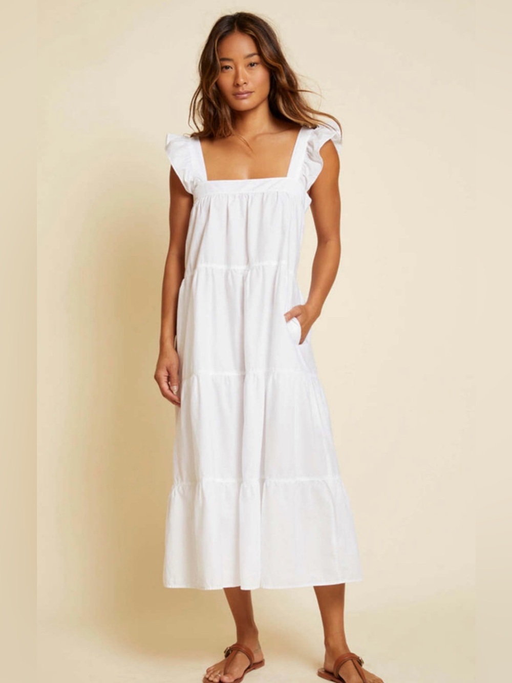 Nation LTD White Camille Sundress ~ M